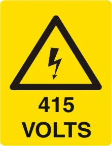 W 247 — WARNING - 415 VOLTS